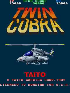 Twin Cobra (US) Title Screen